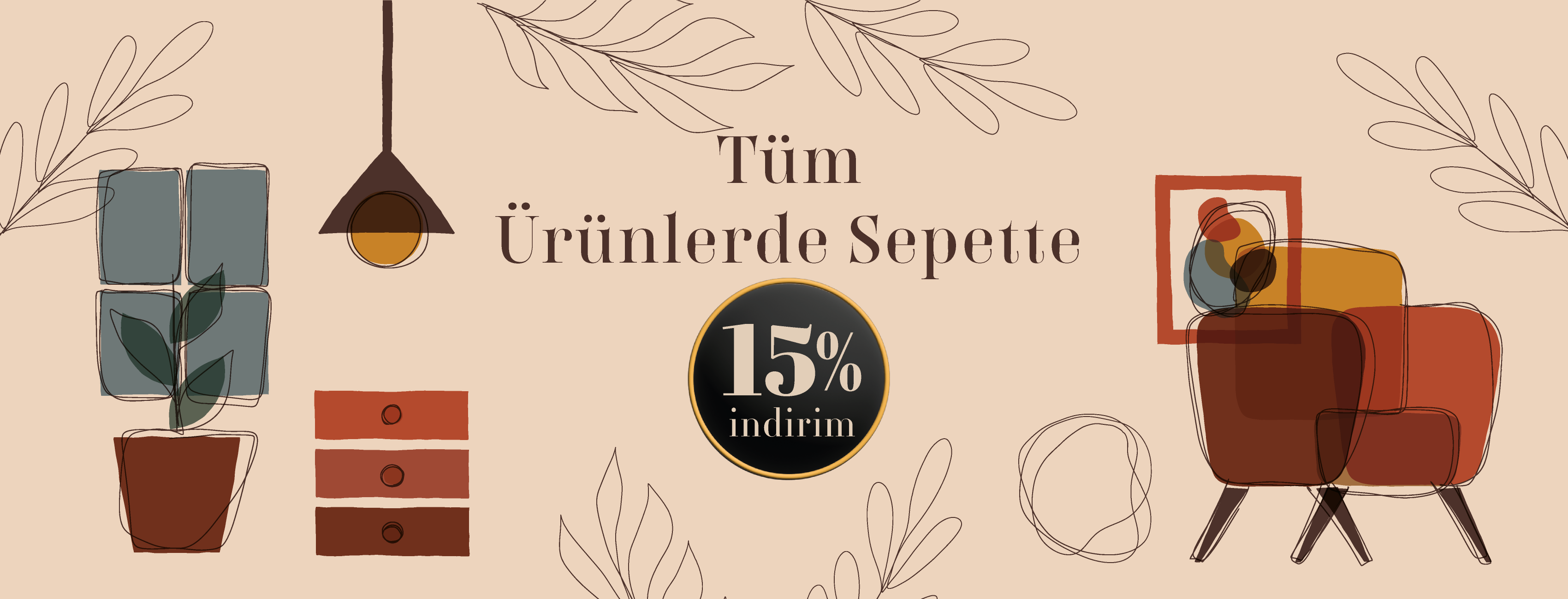 Tüm Ürünlerde Sepette %15 İndirim