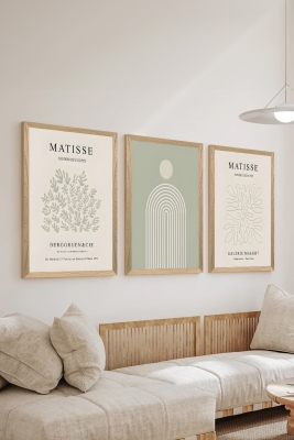 3 Parça Çerçeve Görünümlü Mdf Tablo Seti - ARTSYCLLCT12