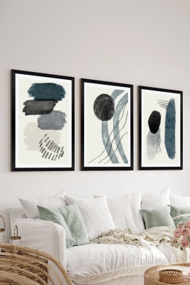 3 Parça Çerçeve Görünümlü Mdf Tablo Seti - ARTSYCLLCT19