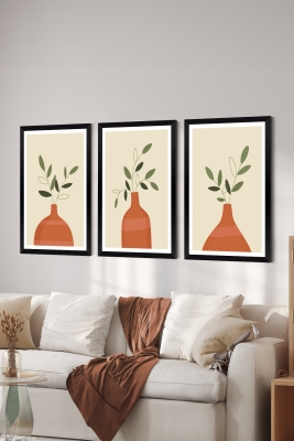 3 Parça Çerçeve Görünümlü Mdf Tablo Seti - ARTSYCLLCT20