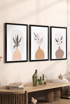 3 Parça Çerçeve Görünümlü Mdf Tablo Seti - ARTSYCLLCT21