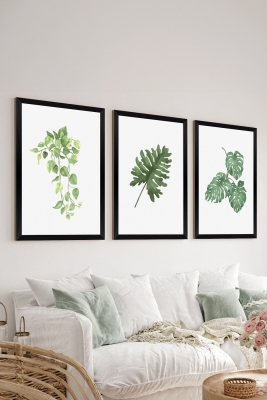 3 Parça Çerçeve Görünümlü Mdf Tablo Seti - ARTSYCLLCT27