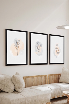 3 Parça Çerçeve Görünümlü Mdf Tablo Seti - ARTSYCLLCT30