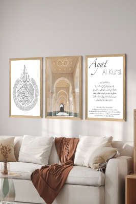 3 Parça Çerçeve Görünümlü Mdf Tablo Seti - ARTSYCLLCT5