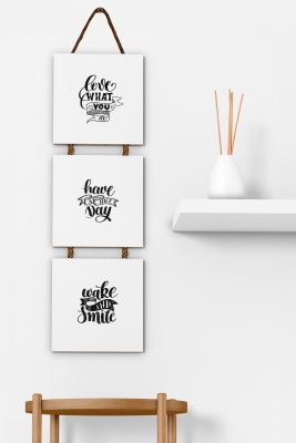 3'lü Halat Askılı Mdf Tablo Seti - ARTHALAT-10