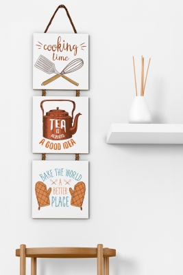 3'lü Halat Askılı Mdf Tablo Seti - ARTHALAT-8