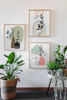 Gerçek Ahşap Çerçeveli 3 Parça 3D Poster Tablo Seti - 3DARTSOHOSET124