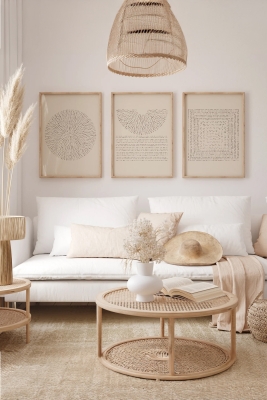 Gerçek Ahşap Çerçeveli 3 Parça 3D Poster Tablo Seti - 3DARTSOHOSET15