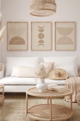 Gerçek Ahşap Çerçeveli 3 Parça 3D Poster Tablo Seti - 3DARTSOHOSET28