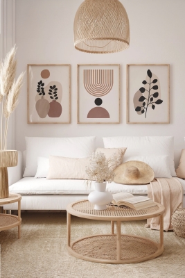 Gerçek Ahşap Çerçeveli 3 Parça 3D Poster Tablo Seti - 3DARTSOHOSET60