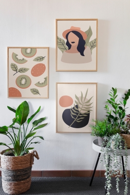 Gerçek Ahşap Çerçeveli 3 Parça 3D Poster Tablo Seti - 3DARTSOHOSET93