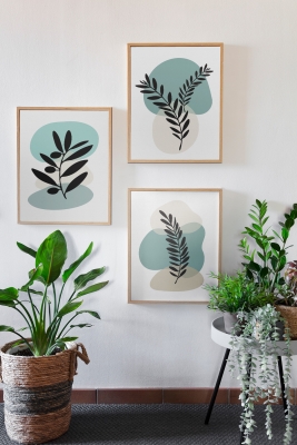 Gerçek Ahşap Çerçeveli 3 Parça 3D Poster Tablo Seti - 3DARTSOHOSET96