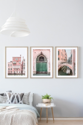 Gerçek Ahşap Çerçeveli 3 Parça 3D Poster Tablo Seti - ERSY3SET3