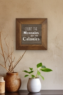 Masif Ahşap Çerçeveli Taş Tablo Pano 15,5 x 15,5 cm - ARTVESSAKARO14