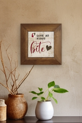 Masif Ahşap Çerçeveli Taş Tablo Pano 15,5 x 15,5 cm - ARTVESSAKARO15