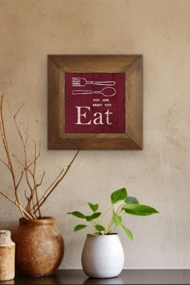 Masif Ahşap Çerçeveli Taş Tablo Pano 15,5 x 15,5 cm - ARTVESSAKARO16