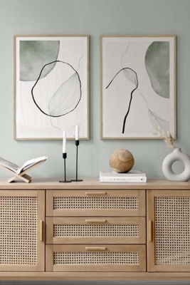 2 Parça Ahşap Çerçeve Görünümlü Mdf Tablo Seti - ARTAVESSAYSLMSTKO50