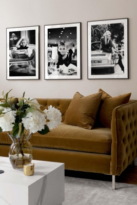 3 Parça Ahşap Çerçeve Görünümlü Mdf Tablo Seti - ARTAVESSAYSLMSTKO56