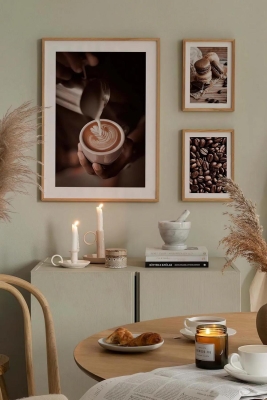 3 Parça Ahşap Çerçeve Görünümlü Mdf Tablo Seti - CRCVSZARTEVESSASTKO4