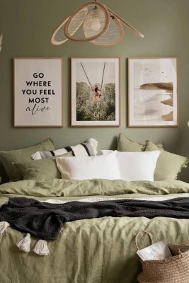 3 Parça Ahşap Çerçeve Görünümlü Mdf Tablo Seti - CRCVSZARTEVESSASTKO73