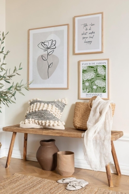 3 Parça Ahşap Çerçeve Görünümlü Mdf Tablo Seti - CRCVSZARTEVESSAYENI26