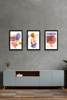 3 Parça Çerçeve Görünümlü Mdf Tablo Seti - 3ARTAVESSA1