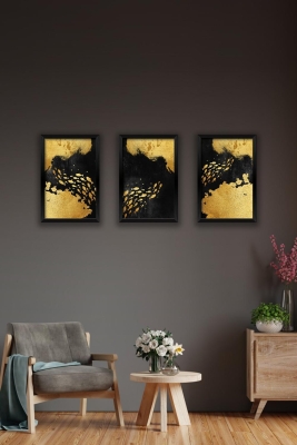 3 Parça Çerçeve Görünümlü Mdf Tablo Seti - 3ARTAVESSA10