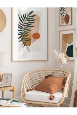 4 Parça Ahşap Çerçeve Görünümlü Mdf Tablo Seti - CRCVSZARTEVESSASTKO16