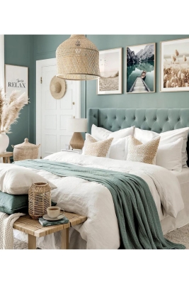 4 Parça Ahşap Çerçeve Görünümlü Mdf Tablo Seti - CRCVSZARTEVESSASTKO48