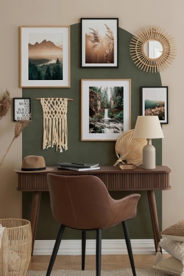 5 Parça Ahşap Çerçeve Görünümlü Mdf Tablo Seti - ARTAVESSAYSLMSTKO19