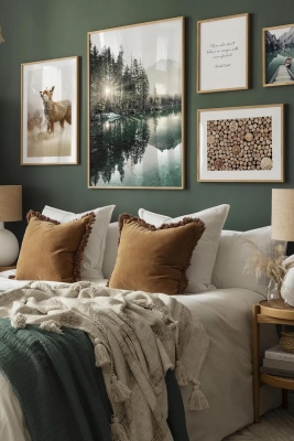 5 Parça Ahşap Çerçeve Görünümlü Mdf Tablo Seti - CRCVSZARTEVESSASTKO53