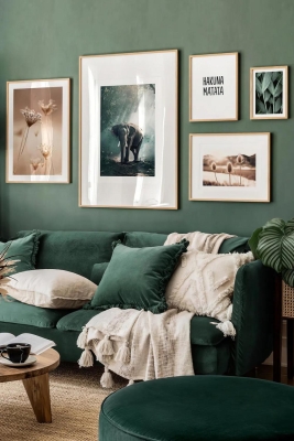 5 Parça Ahşap Çerçeve Görünümlü Mdf Tablo Seti - CRCVSZARTEVESSASTKO59