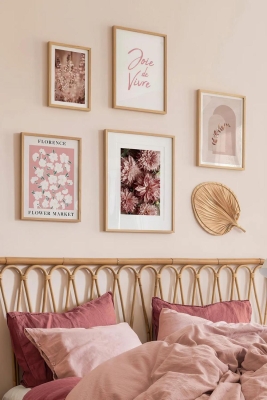 5 Parça Ahşap Çerçeve Görünümlü Mdf Tablo Seti - CRCVSZARTEVESSASTKO90