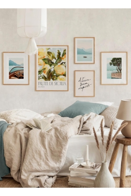 5 Parça Ahşap Çerçeve Görünümlü Mdf Tablo Seti - CRCVSZARTEVESSAYENI9