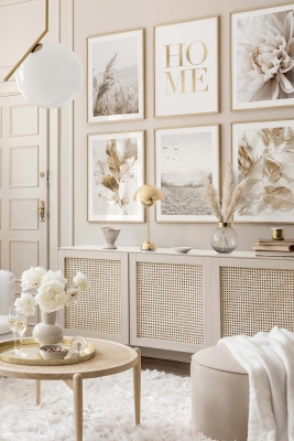 6 Parça Ahşap Çerçeve Görünümlü Mdf Tablo Seti - ARTAVESSAYSLMSTKO31