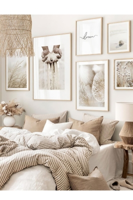 6 Parça Ahşap Çerçeve Görünümlü Mdf Tablo Seti - ARTAVESSAYSLMSTKO33