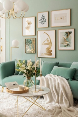 6 Parça Ahşap Çerçeve Görünümlü Mdf Tablo Seti - CRCVSZARTEVESSASTKO70