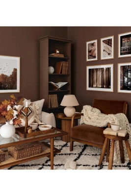 6 Parça Ahşap Çerçeve Görünümlü Mdf Tablo Seti - CRCVSZARTEVESSASTKO92