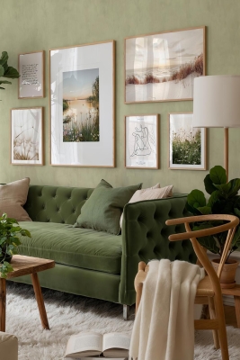 6 Parça Ahşap Çerçeve Görünümlü Mdf Tablo Seti - CRCVSZARTEVESSAYENI18