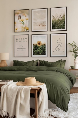 6 Parça Ahşap Çerçeve Görünümlü Mdf Tablo Seti - CRCVSZARTEVESSAYENI24