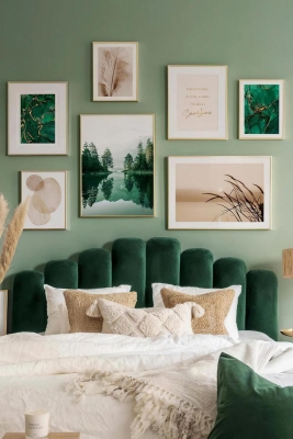 7 Parça Ahşap Çerçeve Görünümlü Mdf Tablo Seti - CRCVSZARTEVESSASTKO17