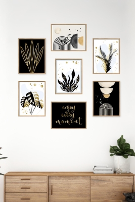 7 Parça Çerçeve Görünümlü Mdf Tablo Seti - 7ARTAVESSA2