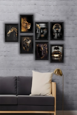 7 Parça Çerçeve Görünümlü Mdf Tablo Seti - 7ARTAVESSA4