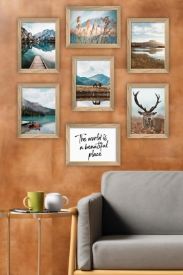 7 Parça Çerçeve Görünümlü Mdf Tablo Seti - 7ARTAVESSA6