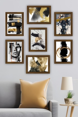 7 Parça Çerçeve Görünümlü Mdf Tablo Seti - 7ARTAVESSA7