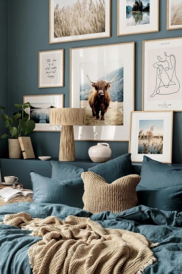 8 Parça Ahşap Çerçeve Görünümlü Mdf Tablo Seti - CRCVSZARTEVESSASTKO65