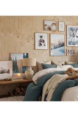 8 Parça Ahşap Çerçeve Görünümlü Mdf Tablo Seti - CRCVSZARTEVESSASTKO84