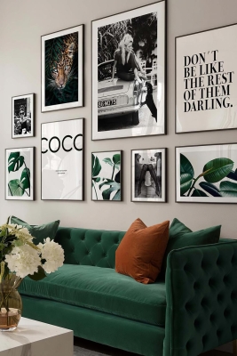 9 Parça Ahşap Çerçeve Görünümlü Mdf Tablo Seti - ARTAVESSAYSLMSTKO13