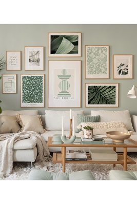 9 Parça Ahşap Çerçeve Görünümlü Mdf Tablo Seti - ARTAVESSAYSLMSTKO20