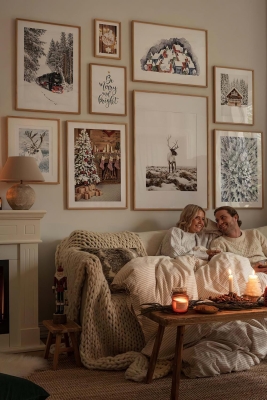 9 Parça Ahşap Çerçeve Görünümlü Mdf Tablo Seti - CRCVSZARTEVESSAYENI11